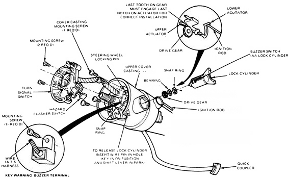 1985 chevy truck steering column diagram